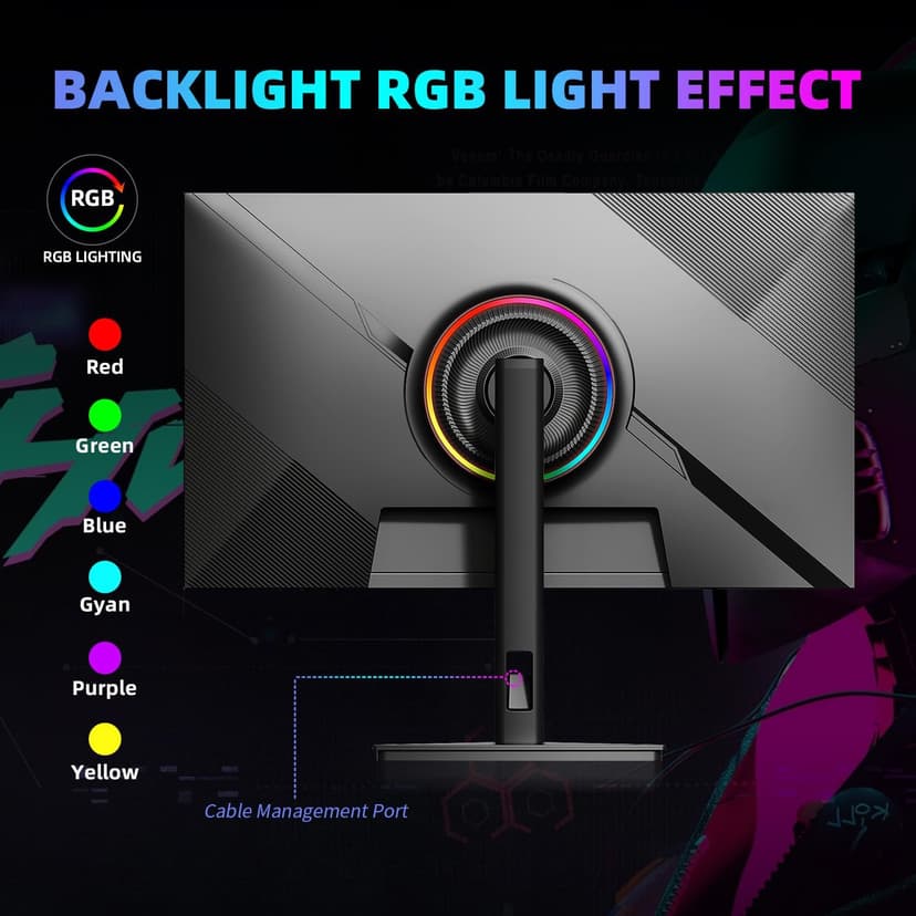 CUNPU 27" 4K 160Hz Ultimate Gaming Monitor, UHD Fast IPS 1ms, G-Sync Compatible & FreeSync, 99% DCI-P3, HDR400, HDMI 2.1 for PS5/Xbox 4K 120Hz, Full Ergonomic Stand