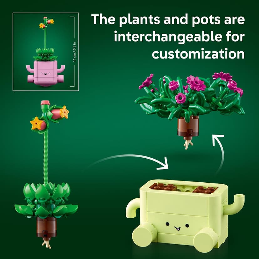 Building Toys for Girls & Boys, Ages 9+, Decor for Dorm Room or Kids Bedroom, 253 Pieces, Gift Idea LEGO Botanicals Rocking Plants 11506 B0G2SZQS1C