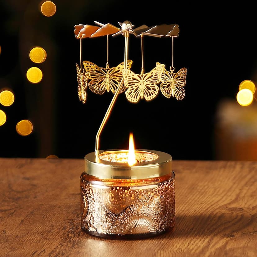 Birthday Gifts for Women Friendship, Unique Candle Gift for Christmas Anniversary Mothers Day Butterfly Rotating Scented Candle, Gifts for Women Mom Daughter Sister Wife B0CLGLXGQ5
