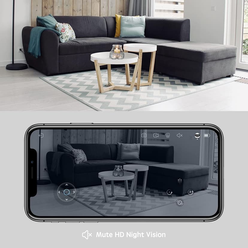 Whole-Home Mobility, Two-Way Talk, Night Vision, Local Storage, Auto-Recharge, Long Distance Gift for Family/Pet Enabot EBO SE Home Robot Camera: 1080P Mobile FamilyBot Pet Companion B09R6V3CJM