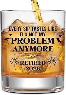 NewEleven First Christmas Retirement Gifts For Men 2025 - Coworker Leaving, Goodbye Gift, Farewell Gifts For Coworkers, Friends, Dad, Grandpa - Retirement Gift From Friend, Colleague - Whiskey Glass