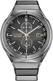 Citizen Men's Eco-Drive Sport Luxury Armor Watch in Super Titanium, Black Dial (Model: CA7058-55E)