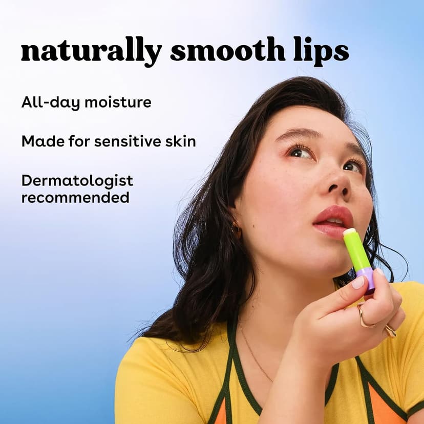 eos Natural Shea Lip Balm- Birthday Cake, All-Day Moisture Lip Care Products, 0.14 oz