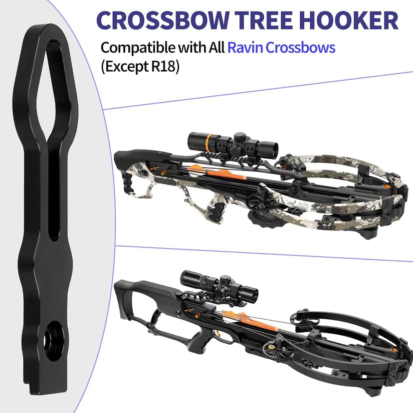 Saddle Quiver Holder Crossbow Hanger, Tree Hooker Compatible with All Ravin Crossbows Models(Except R18), Crossbow Holder for Tree Stand Fit for Ravin Accessories, Hunting Crossbow Accessories