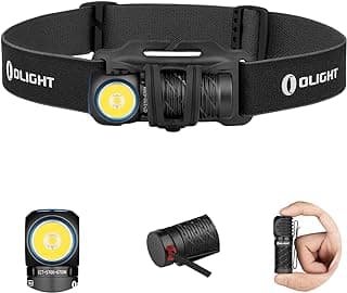 OLIGHT Perun 2 Mini Headlamp 1100 Lumens LED Head Flashlight, Rechargeable Headlight with Red Light Option, Great for Working, Hiking, Camping and Climbing (Black Cool White: 5700~6700K)