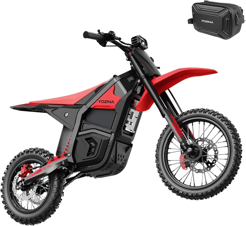 Yozma IN10 Electric Mini Dirt Bike for Teens & Adults, 14"/12" Fat Tire 2600W Electric-Motorcycle with 48V 23AH Battery Ebike 40MPH Hydraulic Brakes Mountain Off-Road EBike, Fit Age 13+