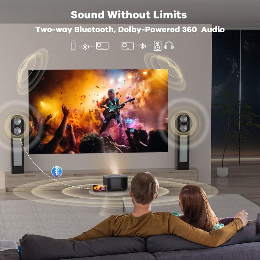 High Brightness, AI Auto Focus, Smart-Projector with WiFi and Bluetooth, ONO5Pro 2.0 Movie Projector for Indoor/Outdoor ONOAYO Outdoor-Projector-4K with 60W Dolby Audio and Official Licensed Apps B0G4D9NJRX