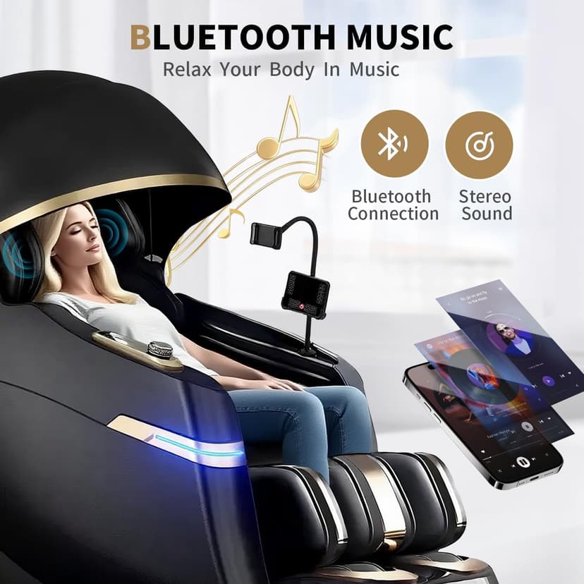 Full Body Zero Gravity Massage Chair, 51'' SL Track with 3 Levels Zero Gravity & Body Scan, 20 Auto Massage Programs, 3D Shiatsu Deep Tissue Massage, Foot Rollers, Airbag, Heating, Yoga Stretch