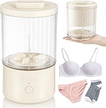 Lounsweer 1.6L Portable Washing Machine Mini Underwear Washer Rechargeable Cordless Foldable USB Charging for Underwear Baby Clothes for Travel Apartment RV