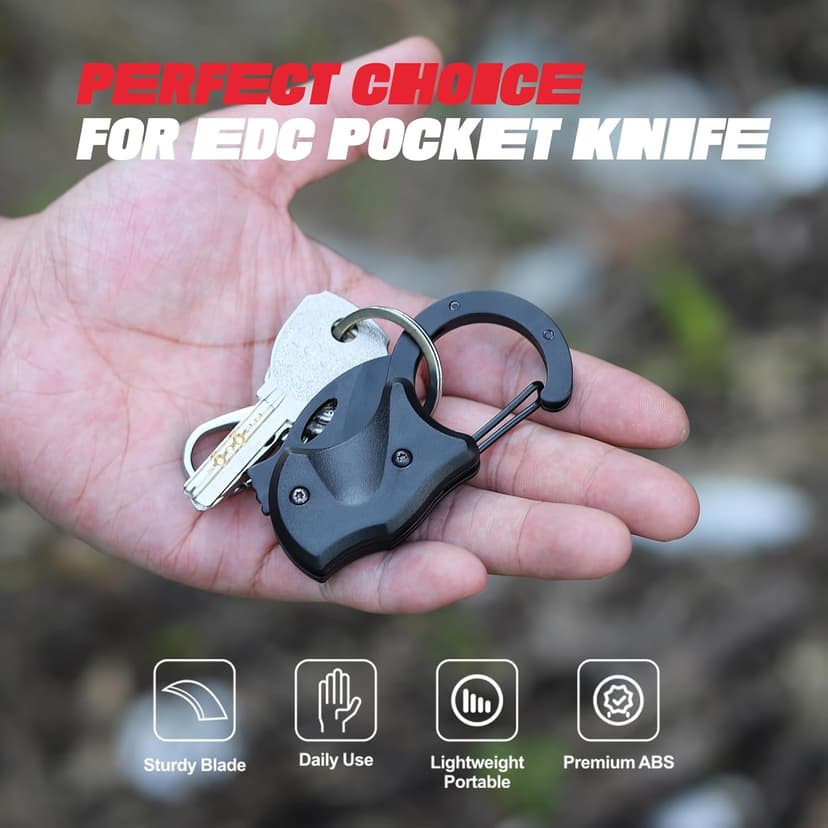 ZAVIT Gifts for Men Brother, Small Pocket Knife for Men, Christmas Stocking Stuffers, Self Defense Keychain, Box Cutter EDC Gadgets for Husband Him, Unique Gifts ldea for Camping Fishing Hiking