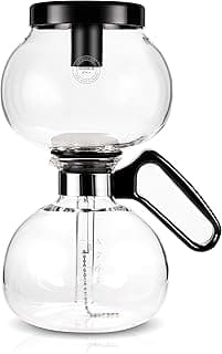 Yama Glass 8-Cup Stovetop Siphon Coffee Maker, 24 Oz Vacuum Brew, Heat-Resistant Borosilicate Glass