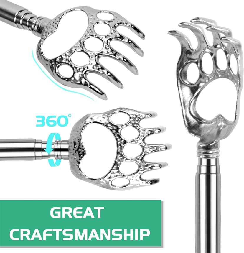 HOFASON 6 Pack Back Scratcher Fathers Day Dad Gifts, White Elephant Gifts for Adults, Stocking Stuffers for Men Women Teens, Prizes for Adults, Extendable Bulk Back Massager for Thanksgiving Birthday