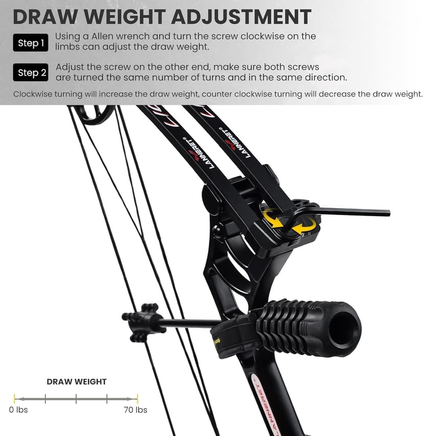 Archery Eagle Compound Bow and Archery Sets 20-70lbs for Adults and Teens,25"-31" Draw Length，up to IBO 320 fps，Lightweight Design Bow Adjustable 2026 New