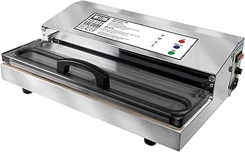 Weston Brands Vacuum Sealer Machine for Food Preservation & Sous Vide, Extra-Wide 5mm Bar for Sealing Bags up to 16" Wide, 935 Watts, Commercial Grade Pro 2300, Stainless Steel (65-0201)