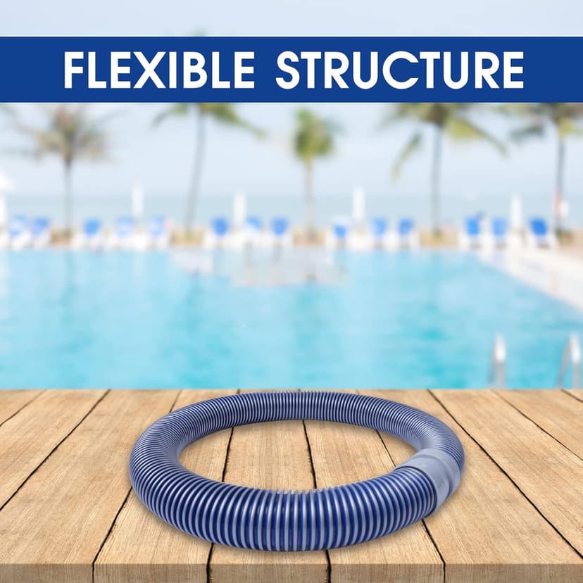 POOLWHALE Professional Swimming Pool Vacuum Cleaner Hose -1.5” 8 Piece Hoses, Perfect Vacuum Extension/Replacement - Compatible with all Major Automatic Pool Cleaners