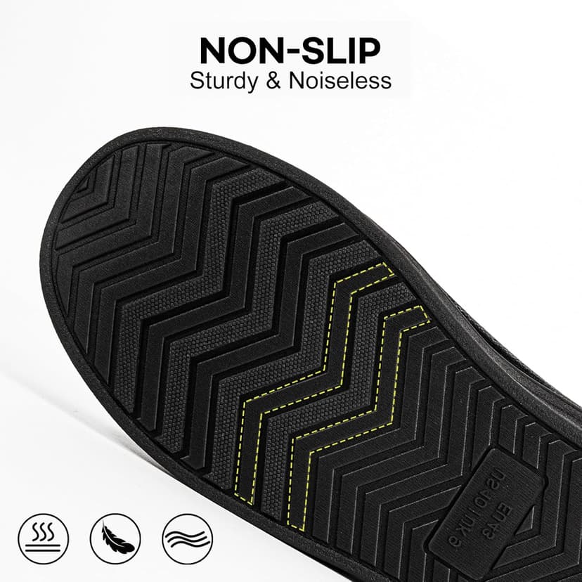 LongBay Men's Memory Foam Diabetic Slippers Comfy Warm Plush Fleece Arthritis Edema Swollen House Shoes