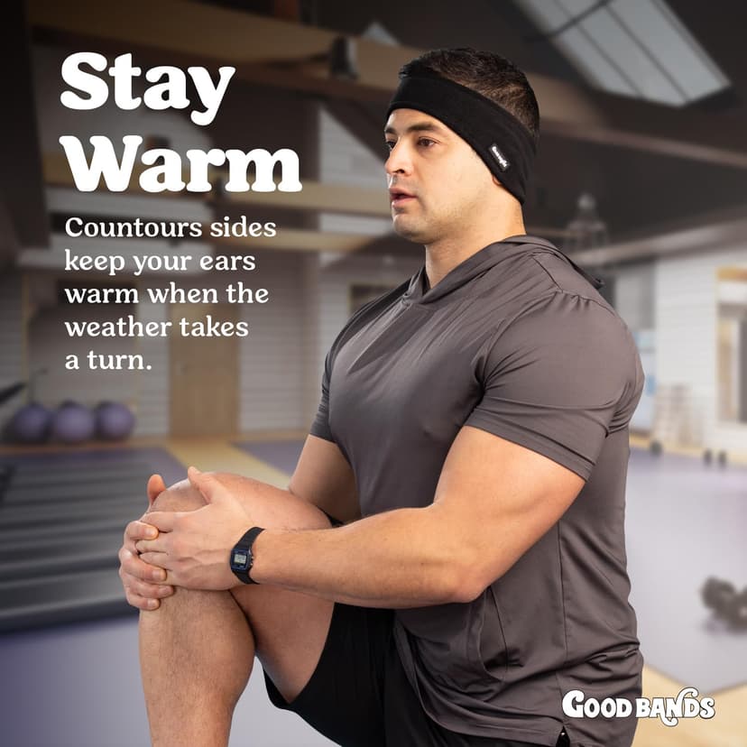 Good Bands Winter Fleece Ear Warmer Headband for Men and Women - Unisex ear muffs - Gear for Cold Weather – Perfect Head Bands for Ski, Cycling, and Running
