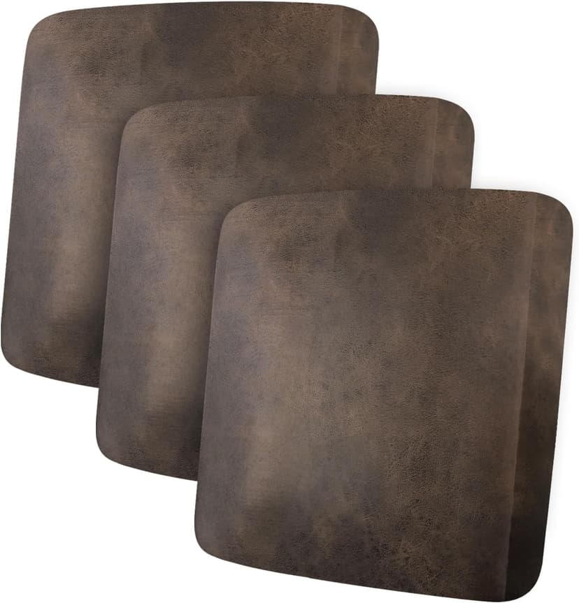 ANARACHON Leather Look Couch Cushion Covers Sofa Seat Slipcovers Sets Couches Furniture Protector for Sectional Armchair Loveseat Pets Kids Stretch Spandex Fabric(3 Cushion Sofa, Brown)