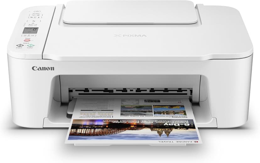 Canon PIXMA TS3720 Wireless All-in-One Printer for Basic Home Printing, White
