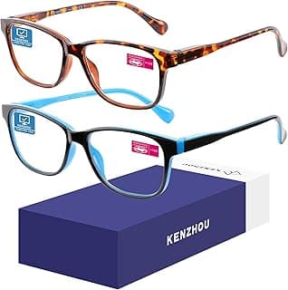 K KENZHOU Blue Light Glasses for Woman Men Bluelight Blocking Glasses for Computer Gaming Phones,Anti Eye Strain & UV Glare