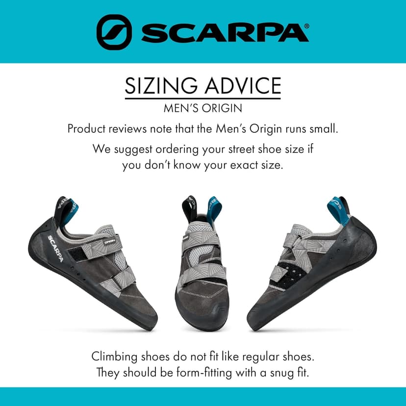 SCARPA Men's Origin Rock Climbing Shoes for Gym and Sport Climbing