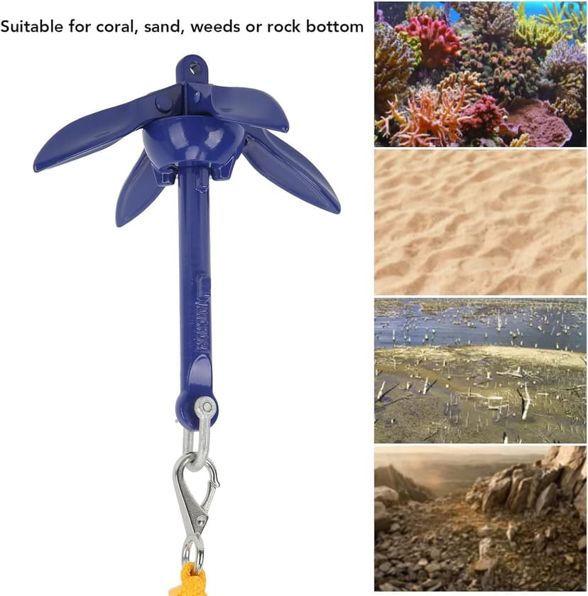 Marine Aluminium Foldable Kayak with Yellow Rope for Fishermen