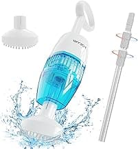(2025 New) WYBOT Hyson 100 Handheld Pool Vacuum with Two Brush Heads, Cordless Pool Vacuum for Above Ground Pool, Telescopic Pole, 60 Mins Runtime, Deep Cleaning for Spa/Hot Tub/Small Pool