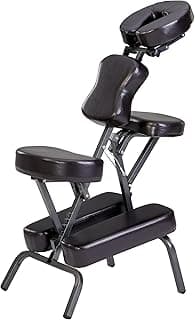 Master Massage Bedford Full Body Portable Massage Chair – Lightweight Folding Tattoo & Salon Chair with Adjustable Height, Face Cradle, Carrying Case (Coffee)