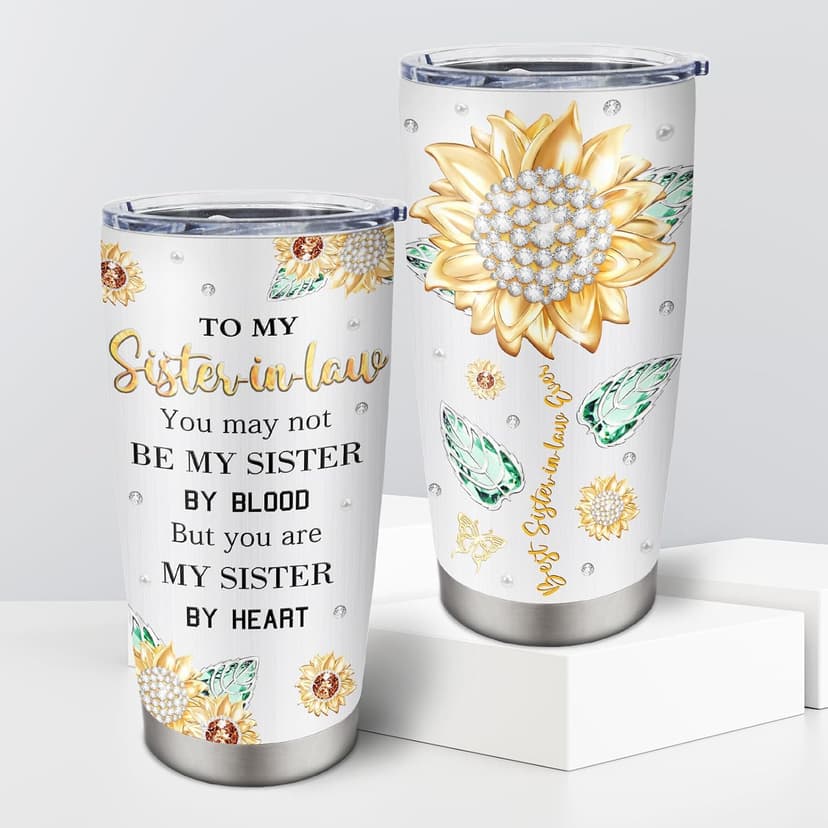 Gifts for Sister in Law, Sister-in-Law Christmas Birthday Gifts, Mothers Day Tumbler for SIL Sister in Law Gifts Tumbler 20oz, Sister-in-Law Birthday Gifts B0CDWWX4Z6
