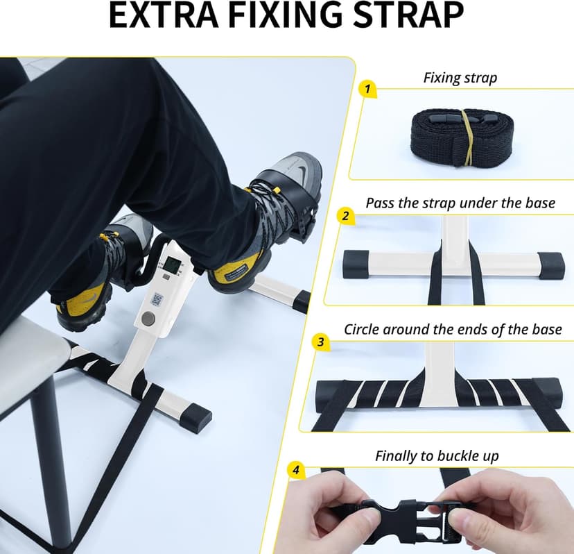 MOMODA Under Desk Bike Pedal Exerciser with LCD Display Portable Mini Exercise Bike for Arm and Leg