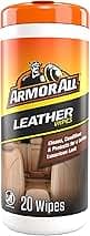 Armor All Interior Cleaner Car Leather Wipes by , For Cleaning Cars, Trucks and Motorcycles, 20 Count