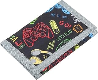 RFID Kids Wallet for Boys, Gamer Boys Wallet for Kids w/Coin Pocket, Video Game Toddler Wallet for Boys, Children Child Wallet Ages 4-5-6-7-8-9-10-11-12 for Christmas/Birthday Gifts, Joystick