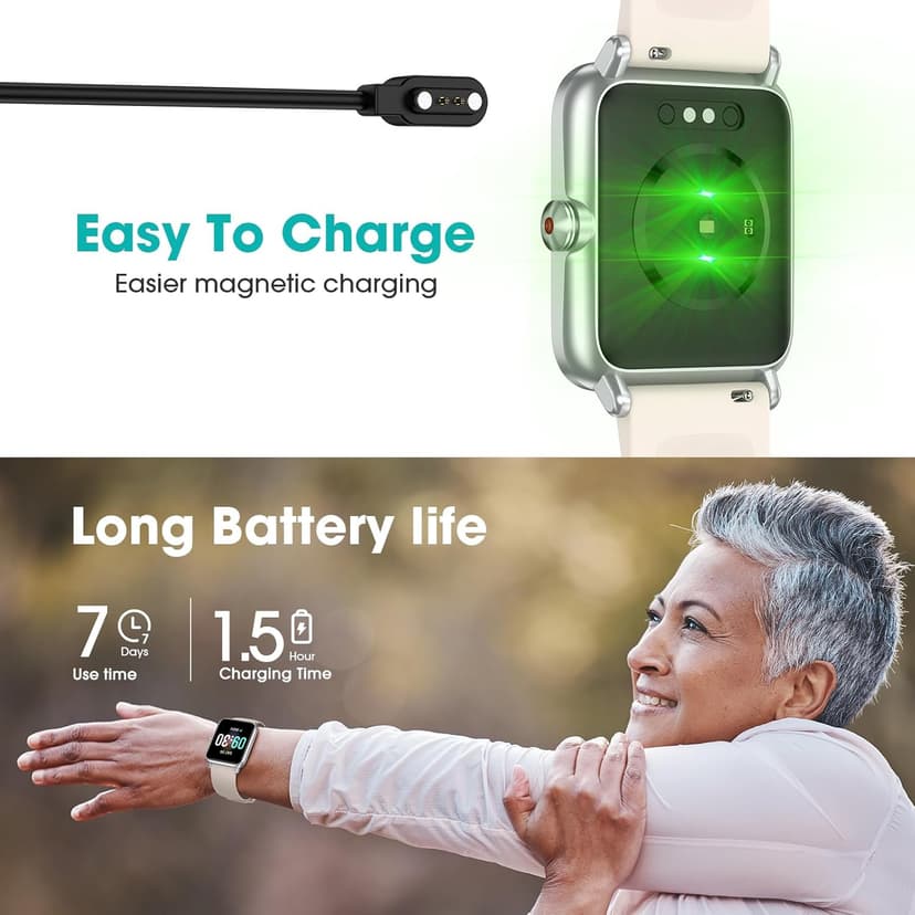 Pedometer Watch Senior Friendly No App/Phone Required, Waterproof Fitness Tracker Watch with Step Counter Calories/Sleep Tracker for Walking Running for Men Women