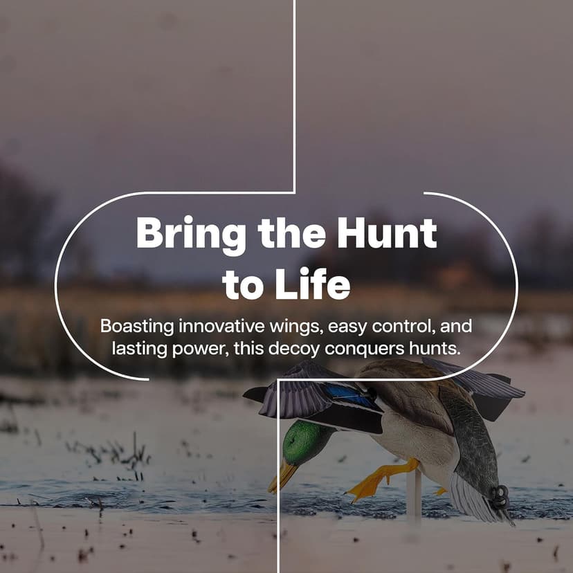 Avian-X Powerflight Smart Motion Mallard Spinning Wing Duck Decoy, Ideal for Hunting, Outdoor, Wasp, Deer, Bee Deterrent, Fake Call, Animal Scare