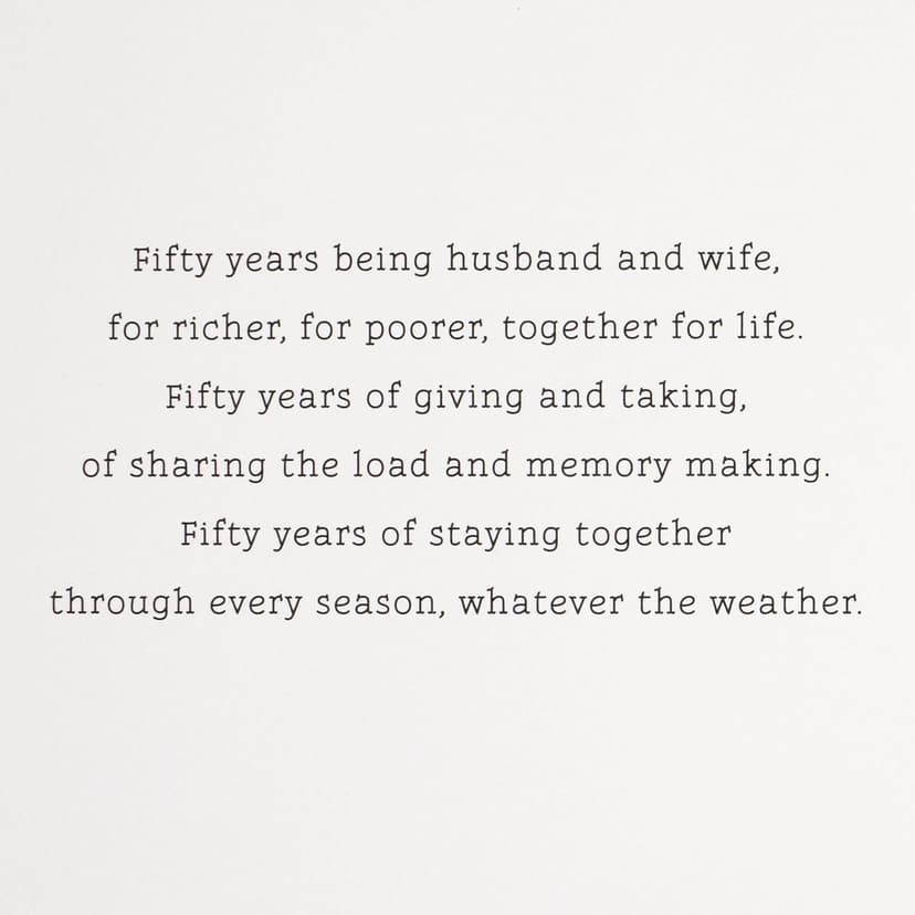 Hallmark 50th Anniversary Card (Golden Anniversary)