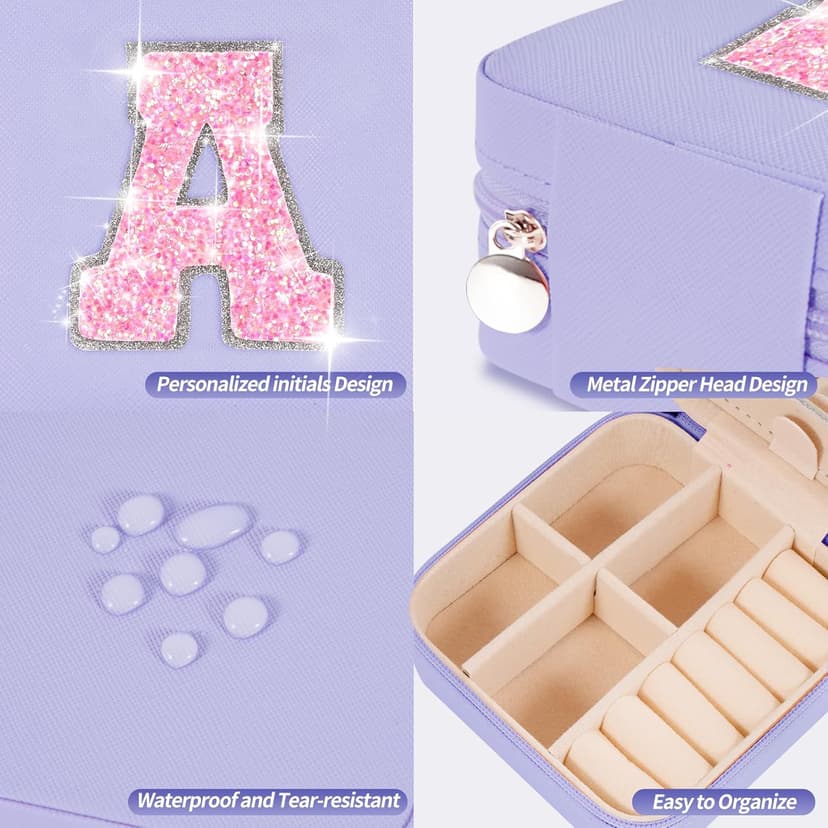 Christmas Gifts for Teens Girls - Gifts for Teen Girl Trendy Stuff,Birthday Gifts for 5 6 7 8 9 10 11 12 13 14 15 Year Old Girls,Cute Travel Jewelry Case Small Box | Lavender,A