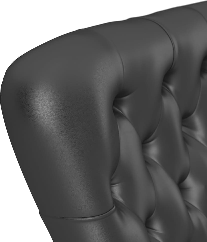 Bush Business Furniture Arden Lane High Back Tufted Office Chair with Arms in Black Leather, Comfortable Computer Desk Seating for Home or Professional Workspace