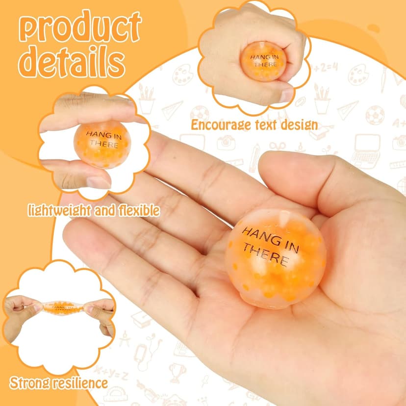 20 Pack Colorful Motivational Mini Stress Balls Set, Squishy Balls Fidget Toys for Adult, Squeeze Balls Bulk, Birthday Gifts Party Favors Goodie Bags Stuffer Anxiety Stress Relief