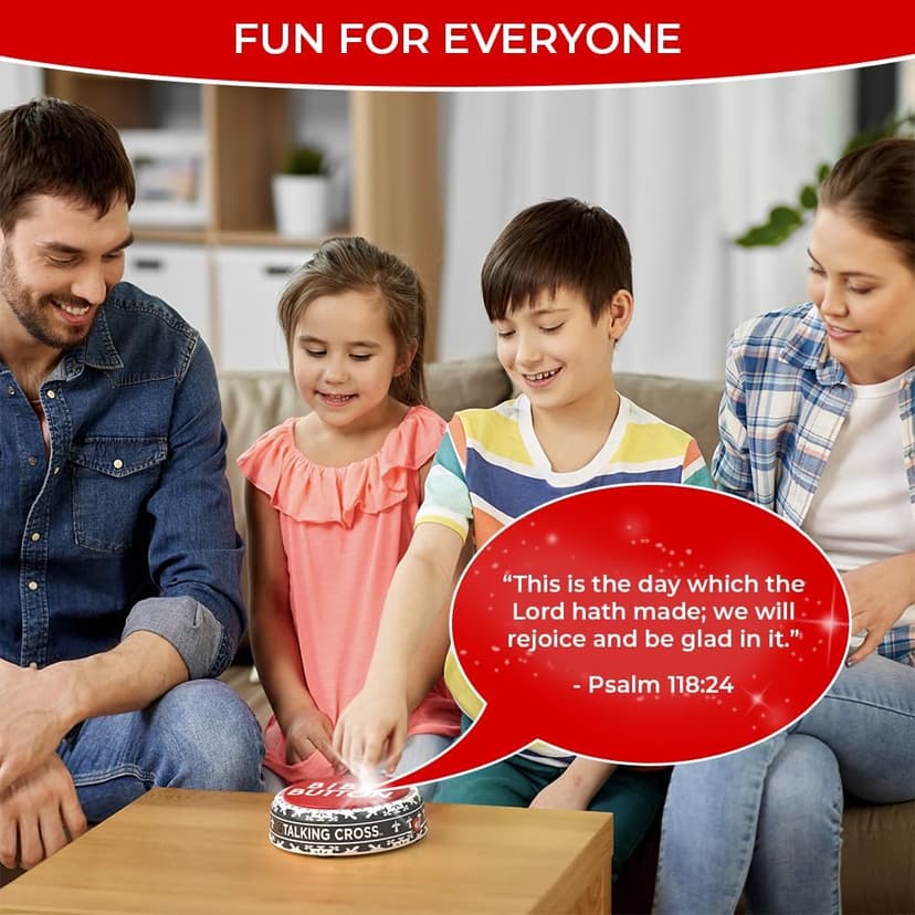 Bible Button | 365 Uplifting KJV Verses | Faith Based Gifts - Christian Gifts for Men - Bible Gifts for Woman - Bible Verse Gift