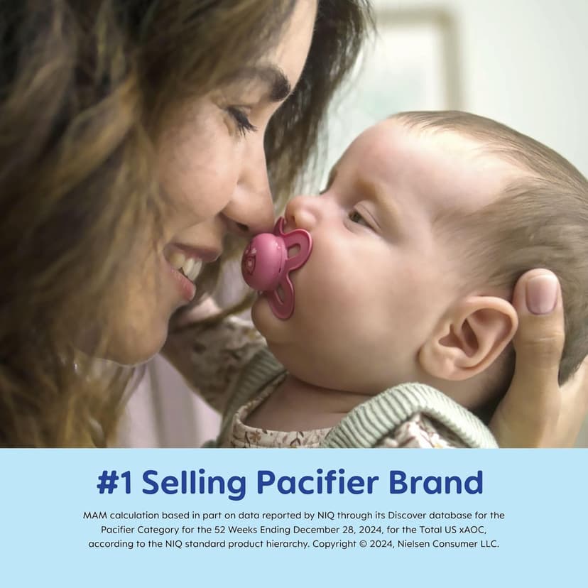 MAM Original Start Matte Baby Pacifiers, Binky for 0-3 Months, BPA-Free Silicone Nipple, Easy to Clean, Best for Newborn Babies, Developed with Medical Experts, 2 Count Binkies with Sterilizer Case