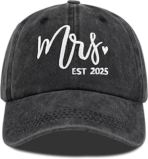 Mr and Mrs Hats for Wedding Gifts, Engagement Anniversary Honeymoon Gifts for Newlyweds Couples Baseball Cap