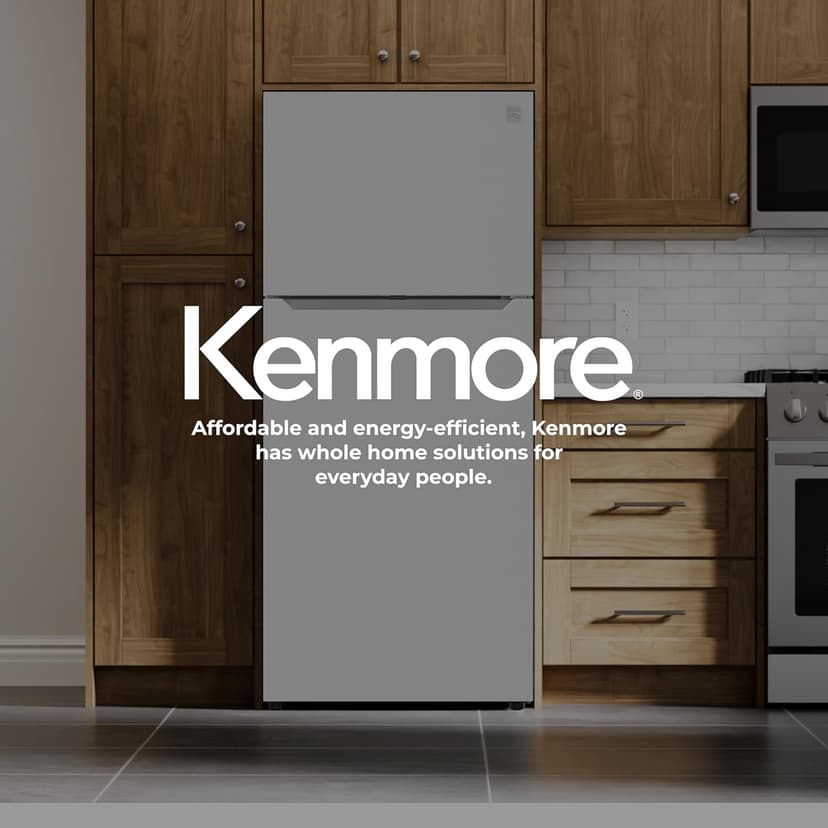 Kenmore 30" Top Mount Refrigerator with Freezer - Adjustable Shelving, Humidity-Controlled Crispers, LED Lighting, ENERGY STAR Certified, Garage Ready, 20.2 cu. ft. Capacity - White