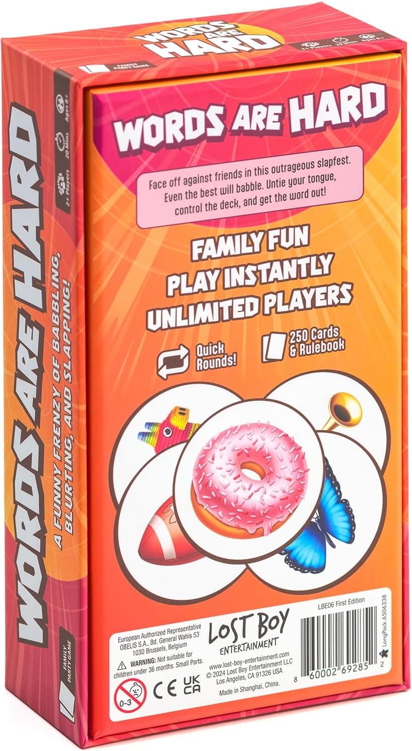 Lost Boy Entertainment Words are Hard - Party Games - Family Card Games - for Kids 8 and up - for Adults - Family Game Night - Travel Game - Creators of Piles!