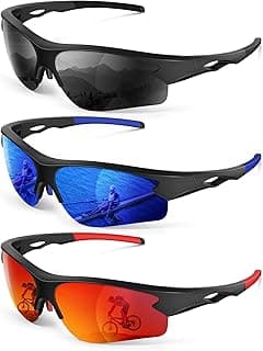 CIFOYA Polarized Sports Sunglasses for Men and Women - UV Protection Half Frame Sun Glasses for Running Baseball Fishing