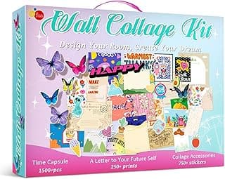EggSun Light-Up Wall Collage Kit for Teen & Tween Girls 1000+ DIY Craft Pieces for Creative Illuminated Bedroom Art, Birthday and Room Decor Gift, Ages 11, 12,13, 14, 15, 16