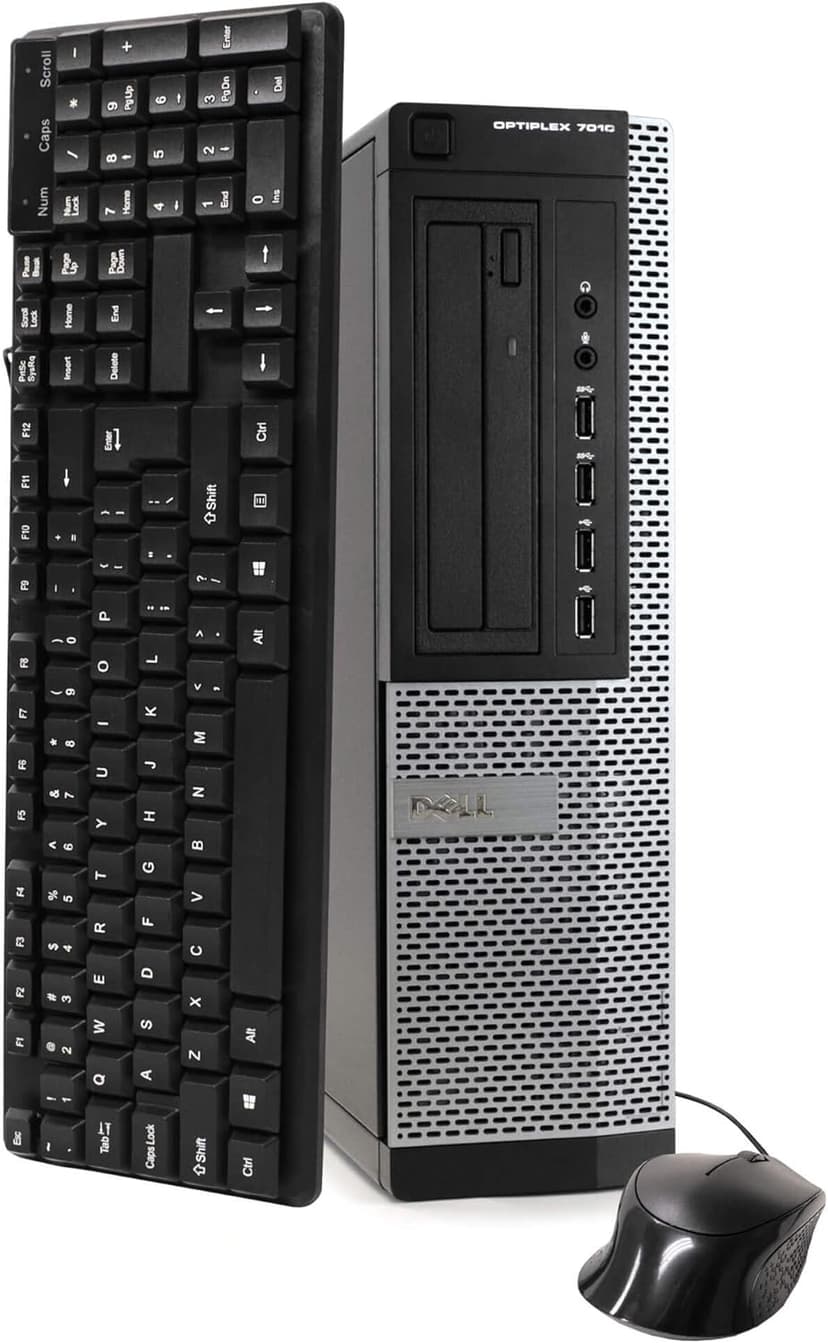 Dell Desktop Computer Package Compatible with Dell Optiplex 7010 Intel Quad Core i5 3.2GHz, 8GB Ram, 500GB HDD, 19-inch LCD, DVD, WiFi, Keyboard, Mouse, Windows 11 Pro (Renewed)