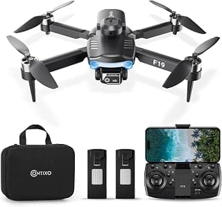 Contixo F19 Drone With 1080p HD FPV Camera, 20 Min Flight 360° Flips Brushless Motor RC Quadcopter With Altitude Hold, Obstacle Avoidance, Follow Me For Novice Beginner's Kids And Adults, 2 Batteries