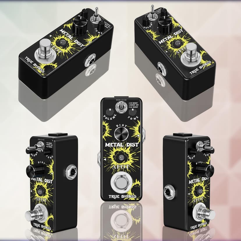 AFOT Vintage Distortion Pedal, Metal Distortion Pedal 3 Working Modes, Warm Smooth Wide Range of Vintage Distortion Sound, Mini Effect Pedal True Bypass