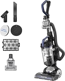 Eureka Upright Vacuum Cleaner for Carpet and Hard Floor,Powerful Vacuum with Dual Cyclone Suction,Swivel Steering,Anti-Tangle,Large Dust Cup,NEU612BL, Blue