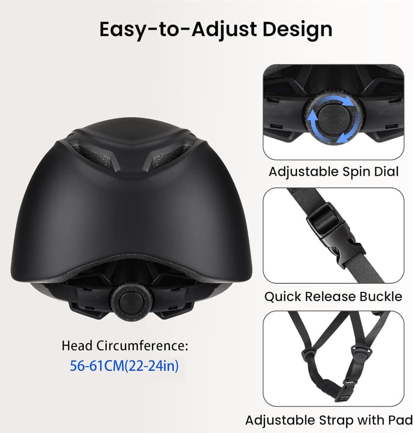 Horse Riding Helmet for Adult：Adjustable Equestrian Helmet with Ventilation for Men & Women - Lightweight Safety Headgear for Outdoor Riding (Fits 22"-24" / 56-61cm)
